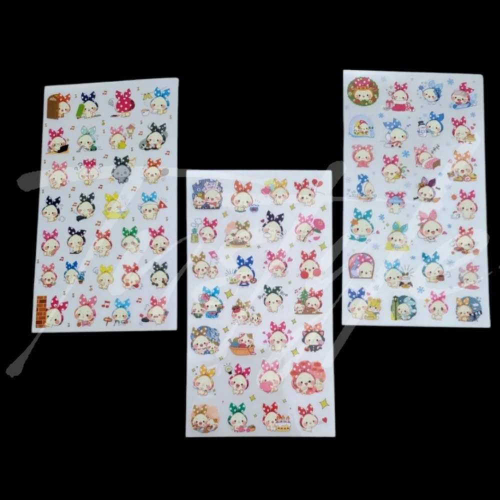 ⭐️3/$20⭐️ Cute Bunny Transparent Sticker Sheets